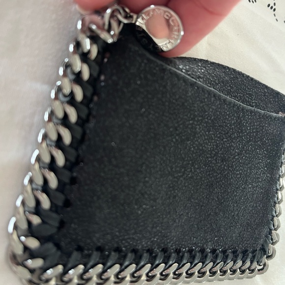 Stella McCartney - Black Falabella Card Holder - Shaggy Deer Vegan Suede Leather - Picture 2 of 9
